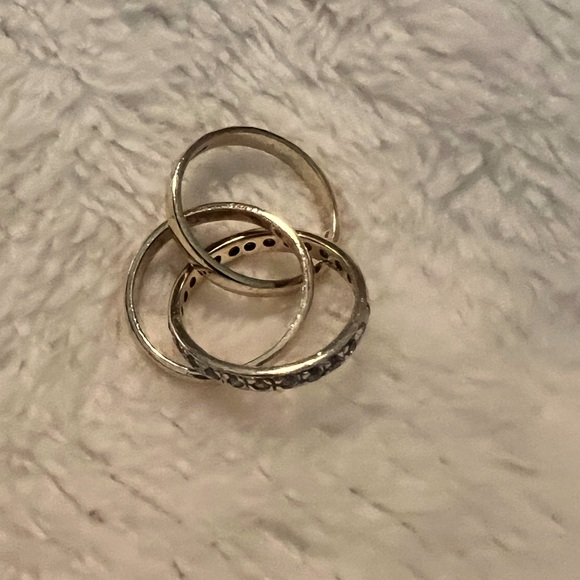 Ross Simon’s 14K Over Sterling Interlocking CZ Triple Band Ring - Picture 6 of 10